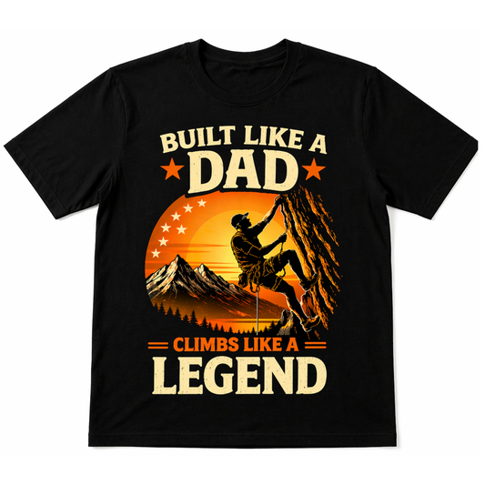 Built Like a Dad-Climbs Like a Legend T-Shirt