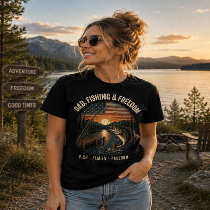 Dad, Fishing & Freedom T-Shirt