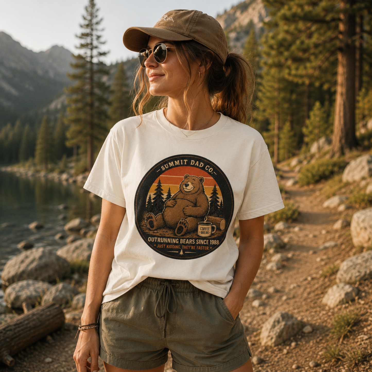 🐻 Unbearable Without Coffee – Vintage Bear Comfort Colors Tee