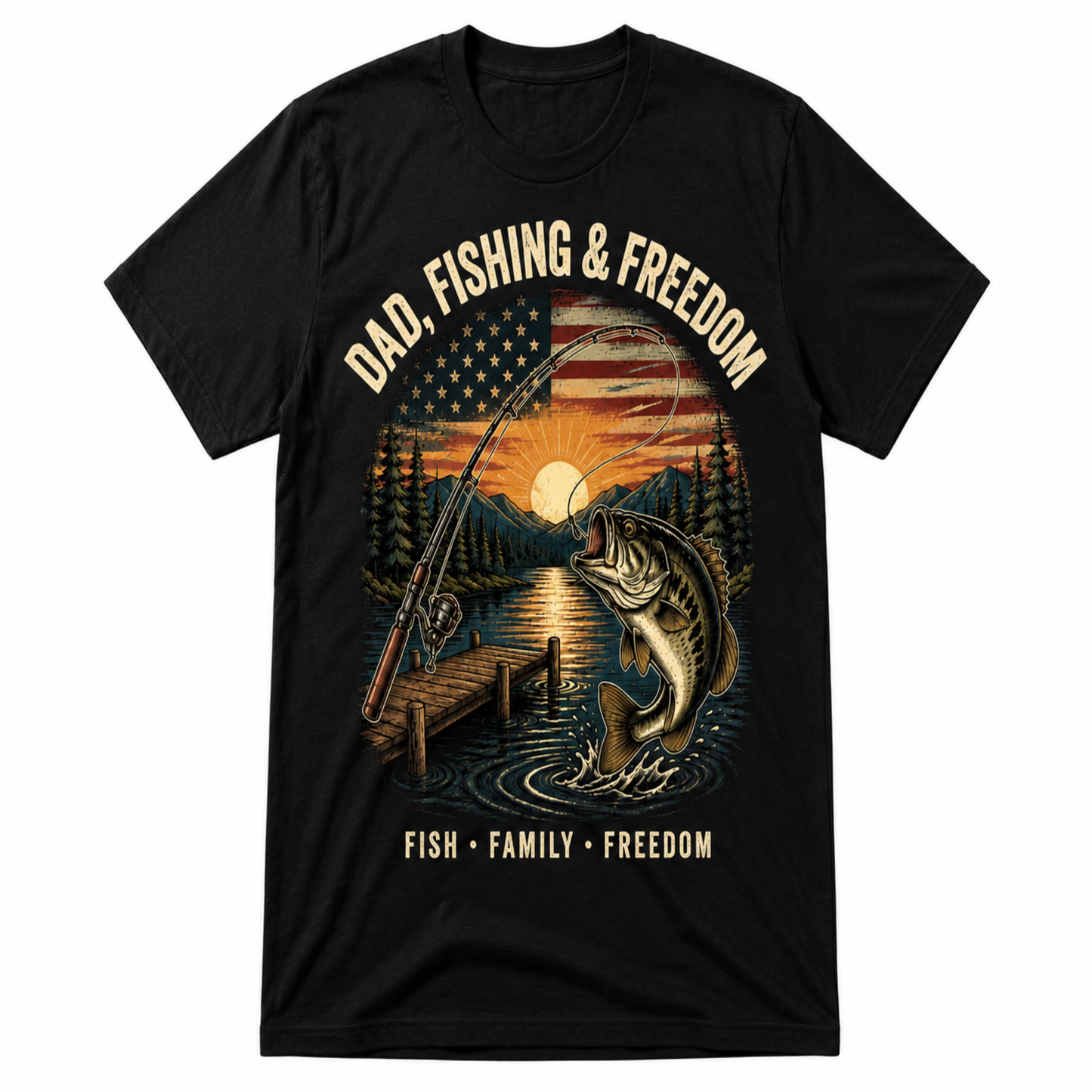 Dad, Fishing & Freedom T-Shirt